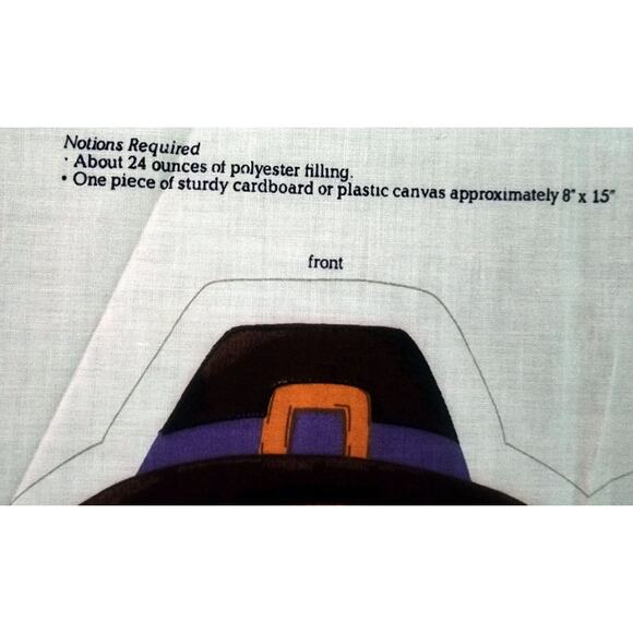 VTG Little Pilgrims Thanksgiving Table Centerpiece Pillow Craft Sewing Fabric - Picture 8 of 11